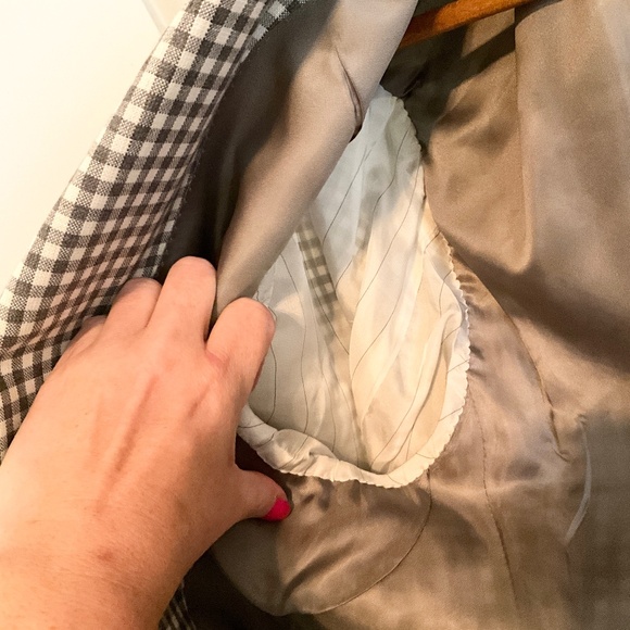 Canali Grey and White Houndstooth Blazer - Picture 11 of 16